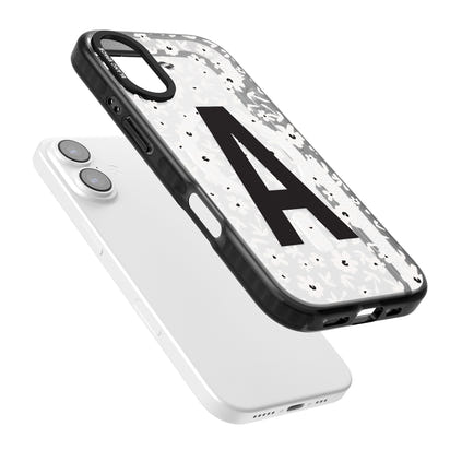 Initiale en gras personnalisée et florale