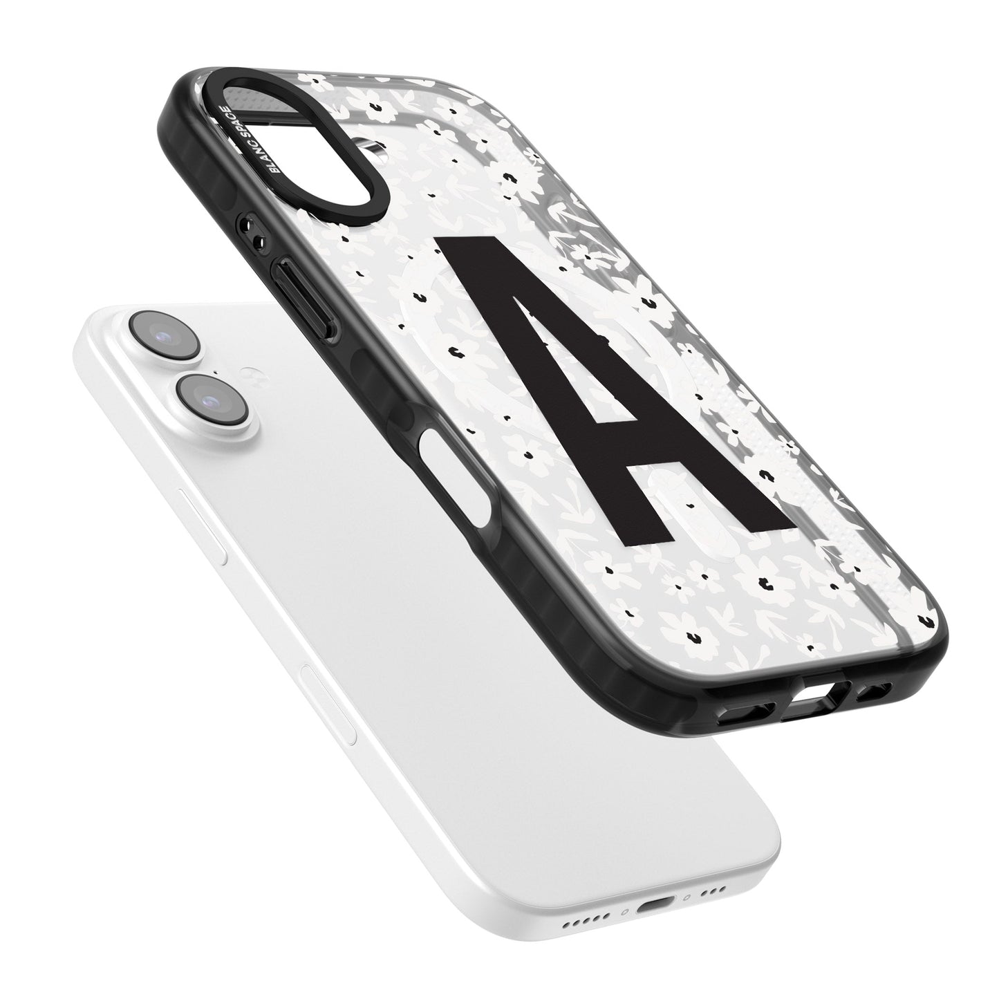 Initiale en gras personnalisée et florale