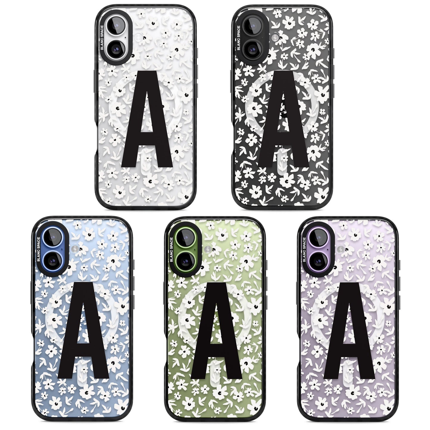 Initiale en gras personnalisée et florale