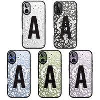 Initiale en gras personnalisée et florale