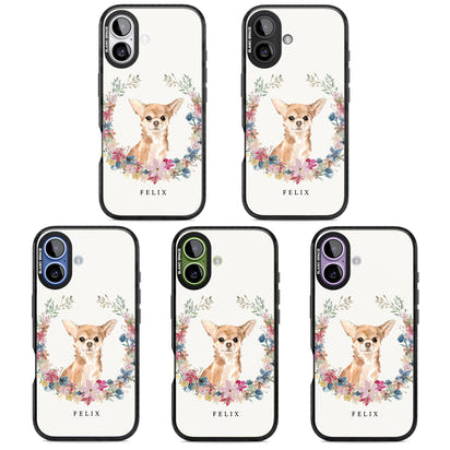 Personalised Chihuahua Floral Portrait