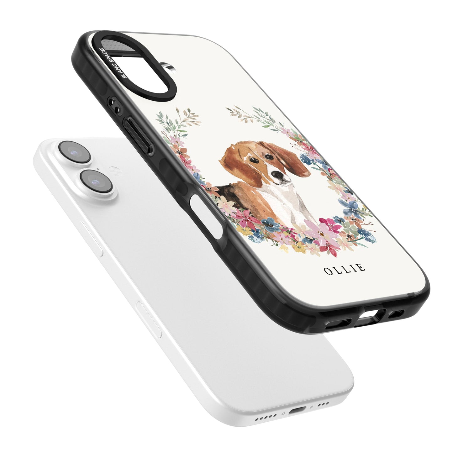 Personalised Beagle Floral Portrait