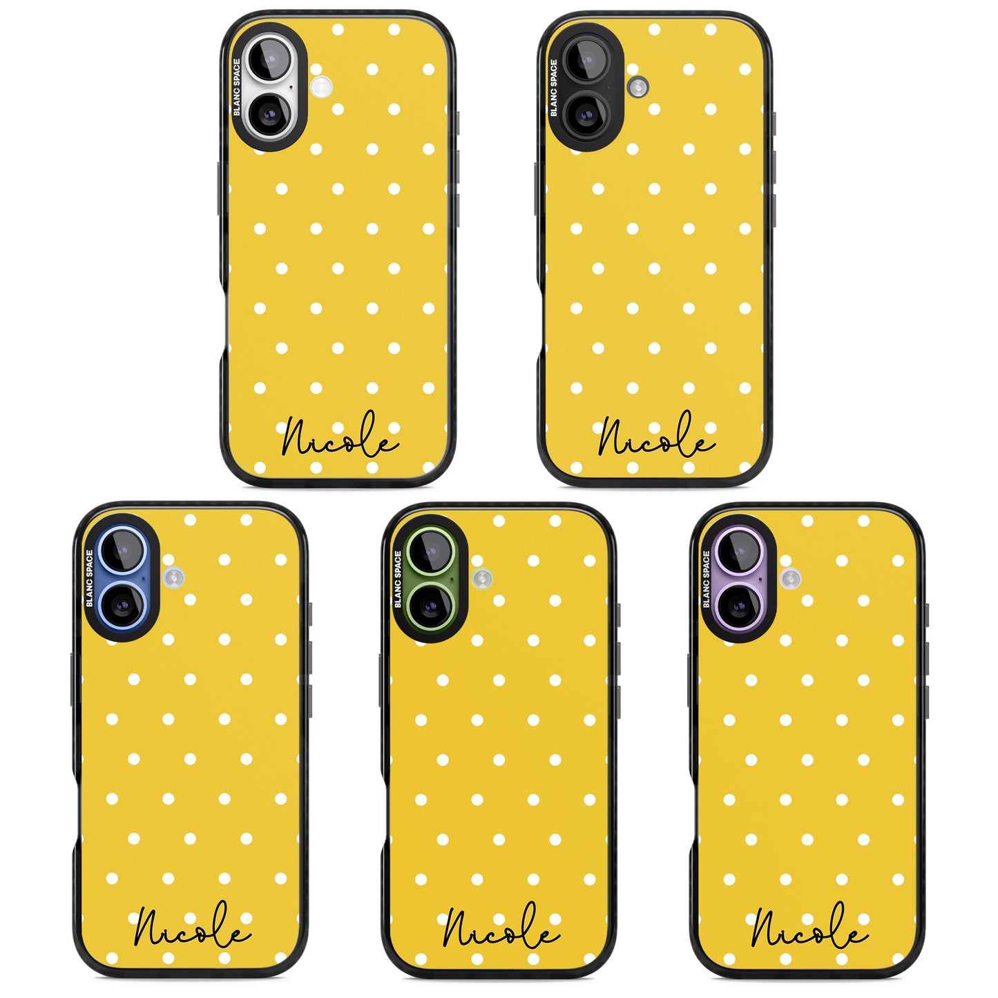 Personalised Yellow Polka Dot