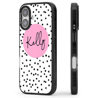 Personalised Pink Circle & Dots