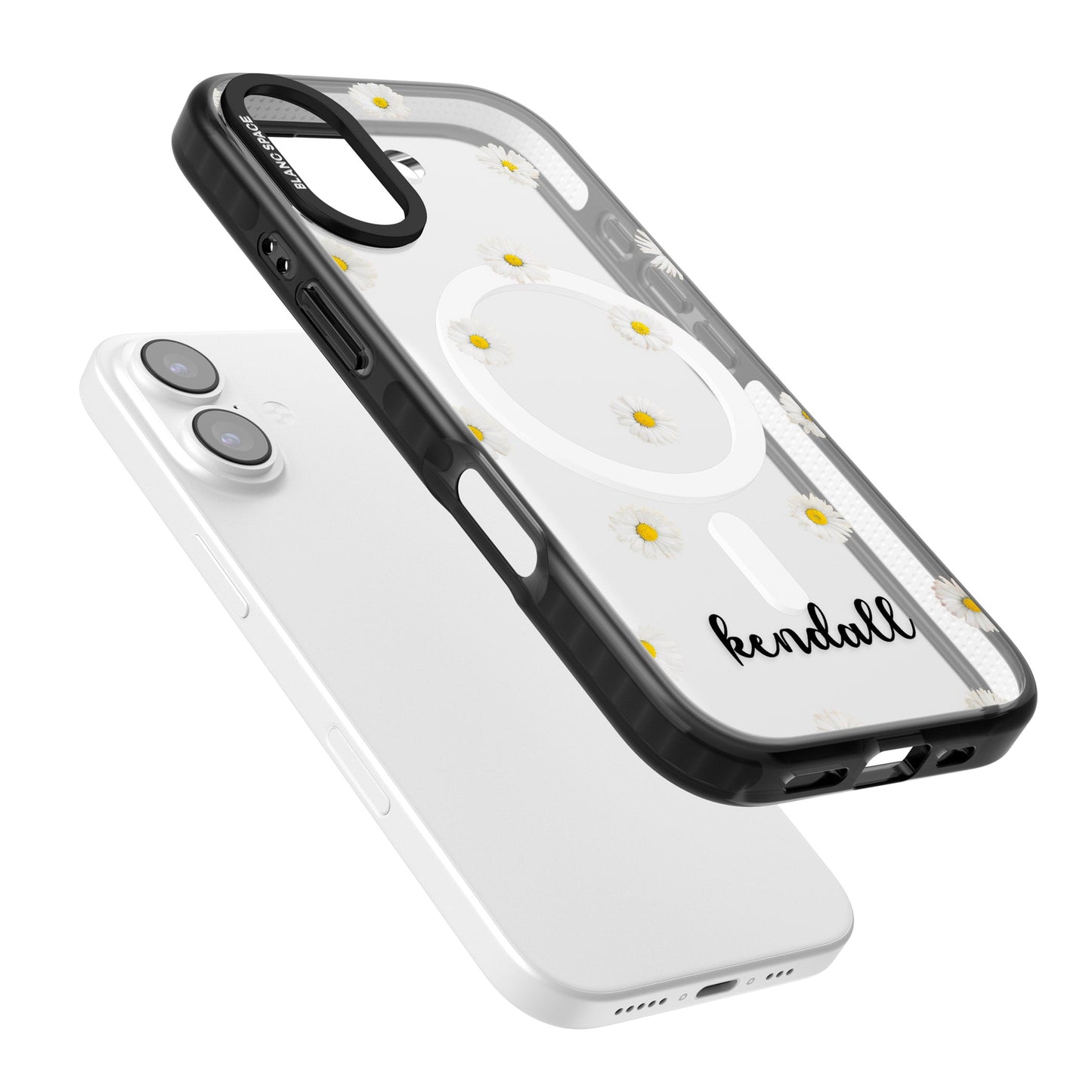 Personalised White Daisies & Cursive