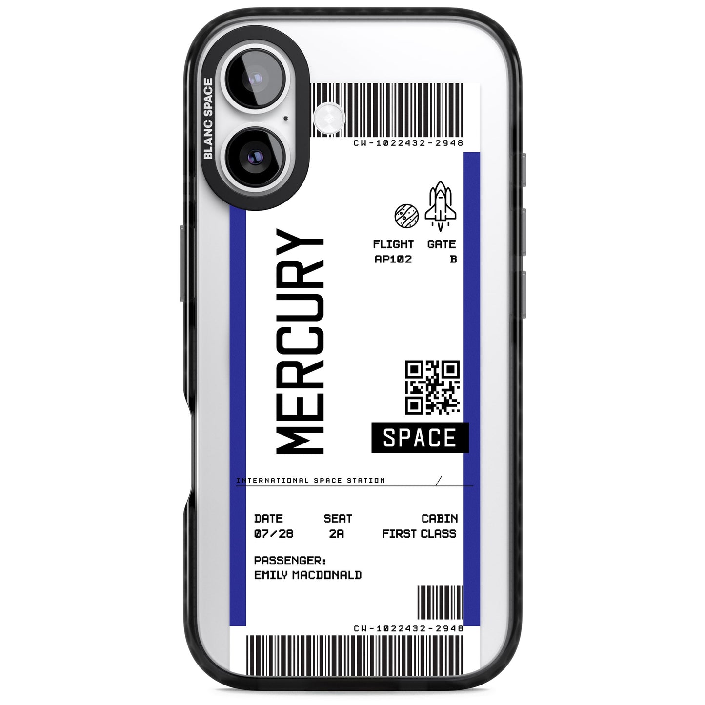 Personalised Mercury Travel Ticket