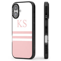 Personalised Pink Stripes & Initials