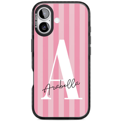 Personalised Pink Stripes Initial