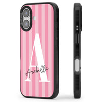 Personalised Pink Stripes Initial