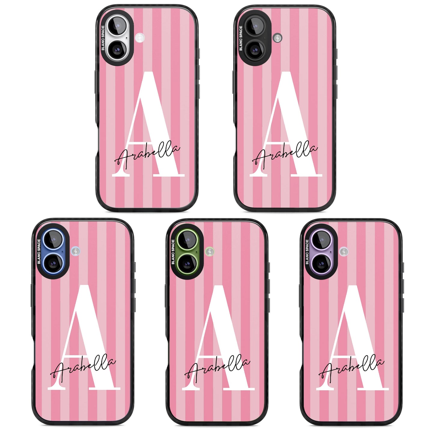 Personalised Pink Stripes Initial