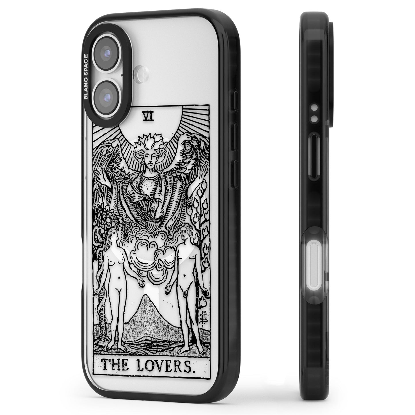 Personalisierte Tarotkarte „Die Liebenden“ (Transparent)