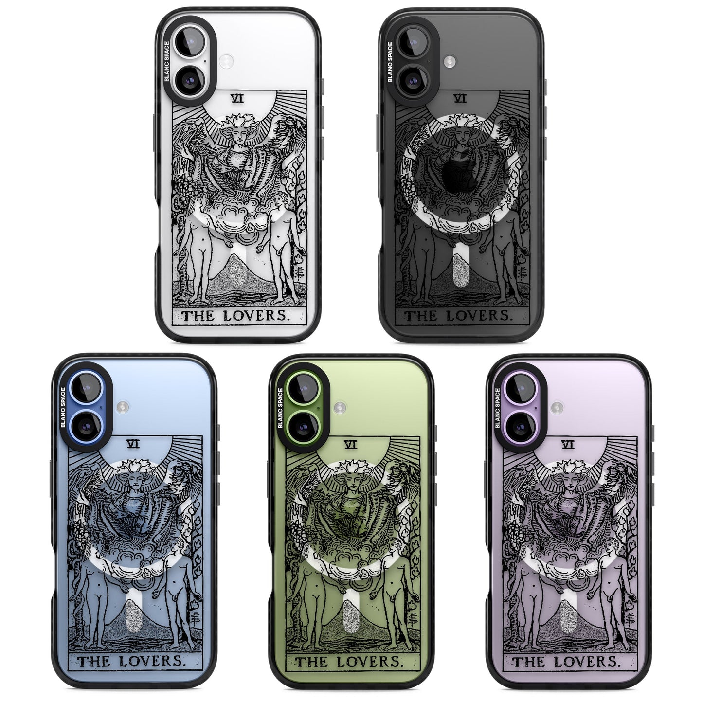 Personalisierte Tarotkarte „Die Liebenden“ (Transparent)