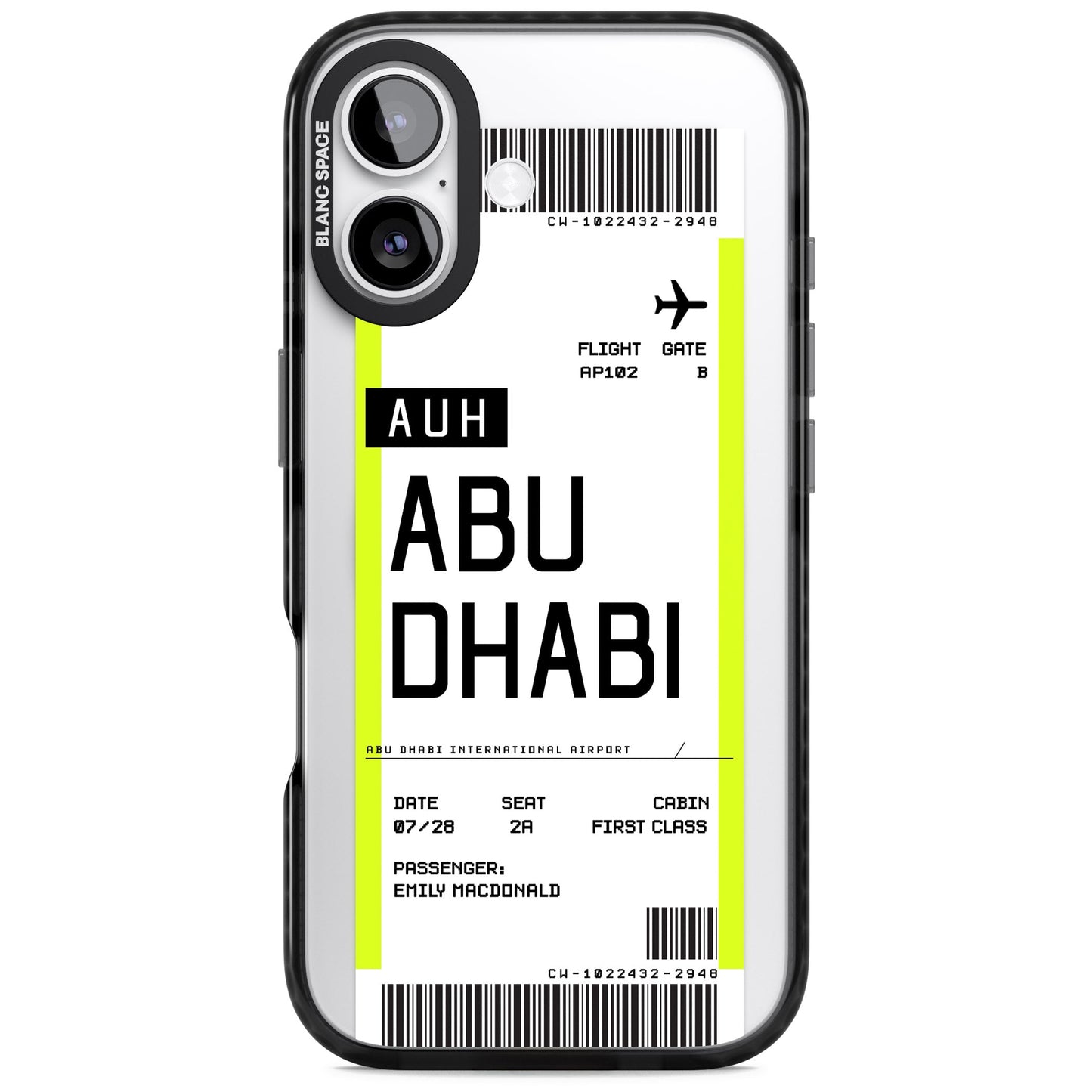 Personalised Abu Dhabi Boarding Pass