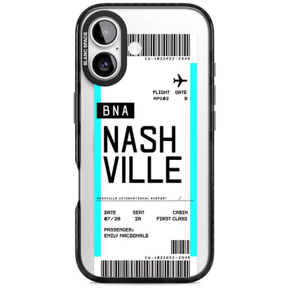 Carte d'embarquement personnalisée pour Nashville