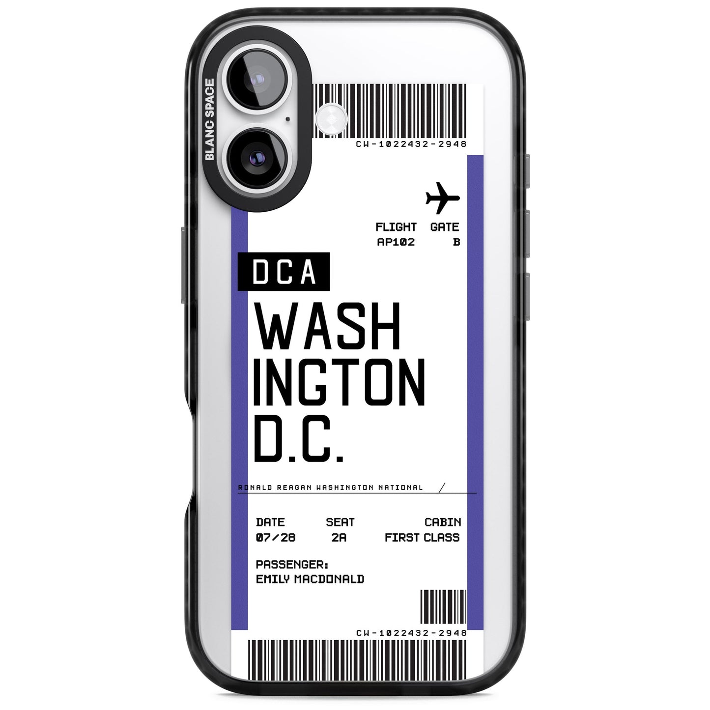 Personalised Washington D.C. Boarding Pass
