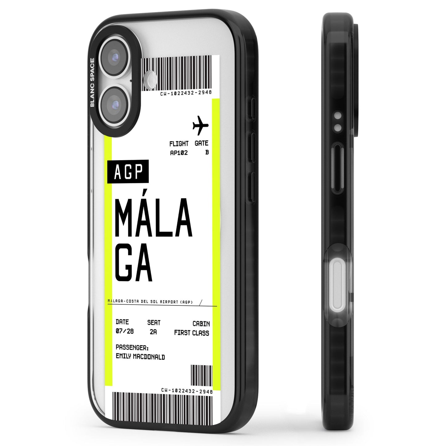 Personalised Málaga Boarding Pass