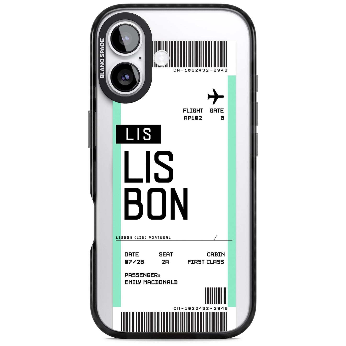 Personalised Lisbon Boarding Pass