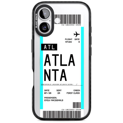 Personalisierte Atlanta-Bordkarte
