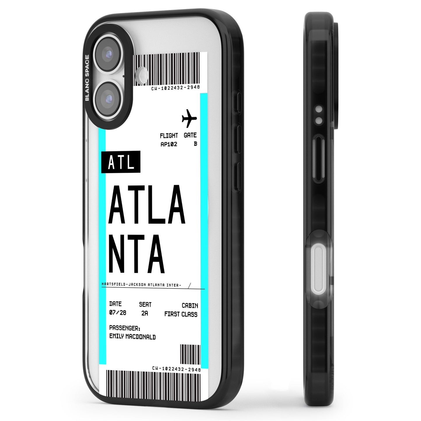 Personalisierte Atlanta-Bordkarte
