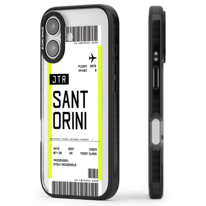 Personalisierte Bordkarte für Santorini