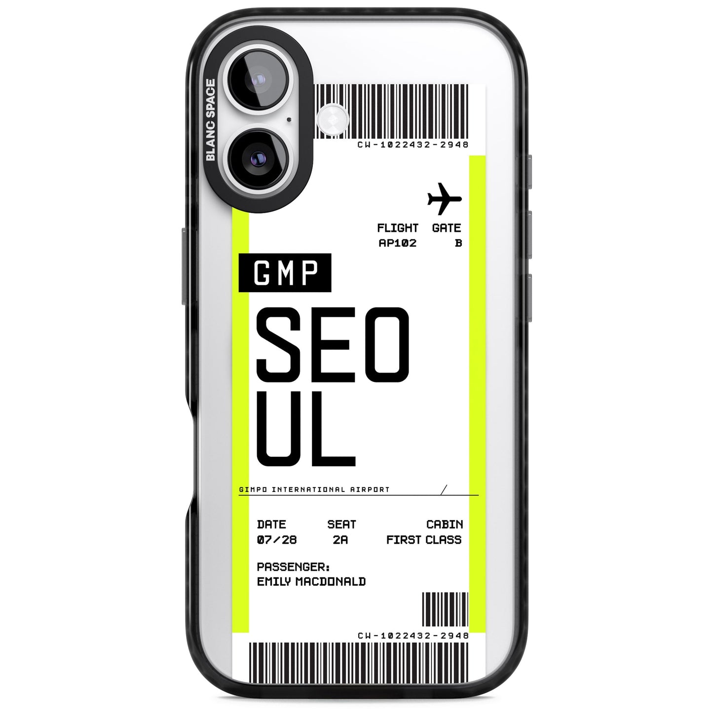 Personalised Seoul Boarding Pass
