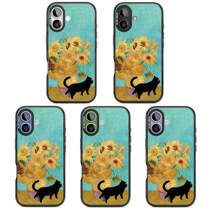 Cat with Van Gogh's Sunflowers