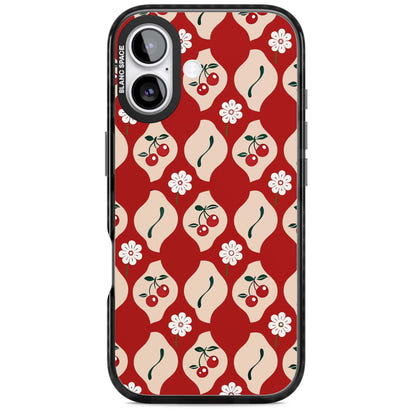 Vintage Cherry Diamond Pattern