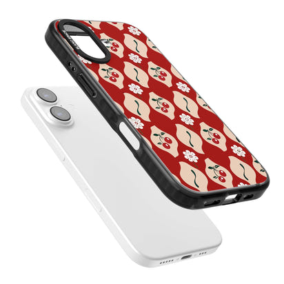 Vintage Cherry Diamond Pattern