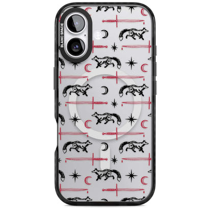 Motif renard et lame