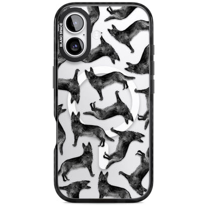 German Shepherd Pattern Black