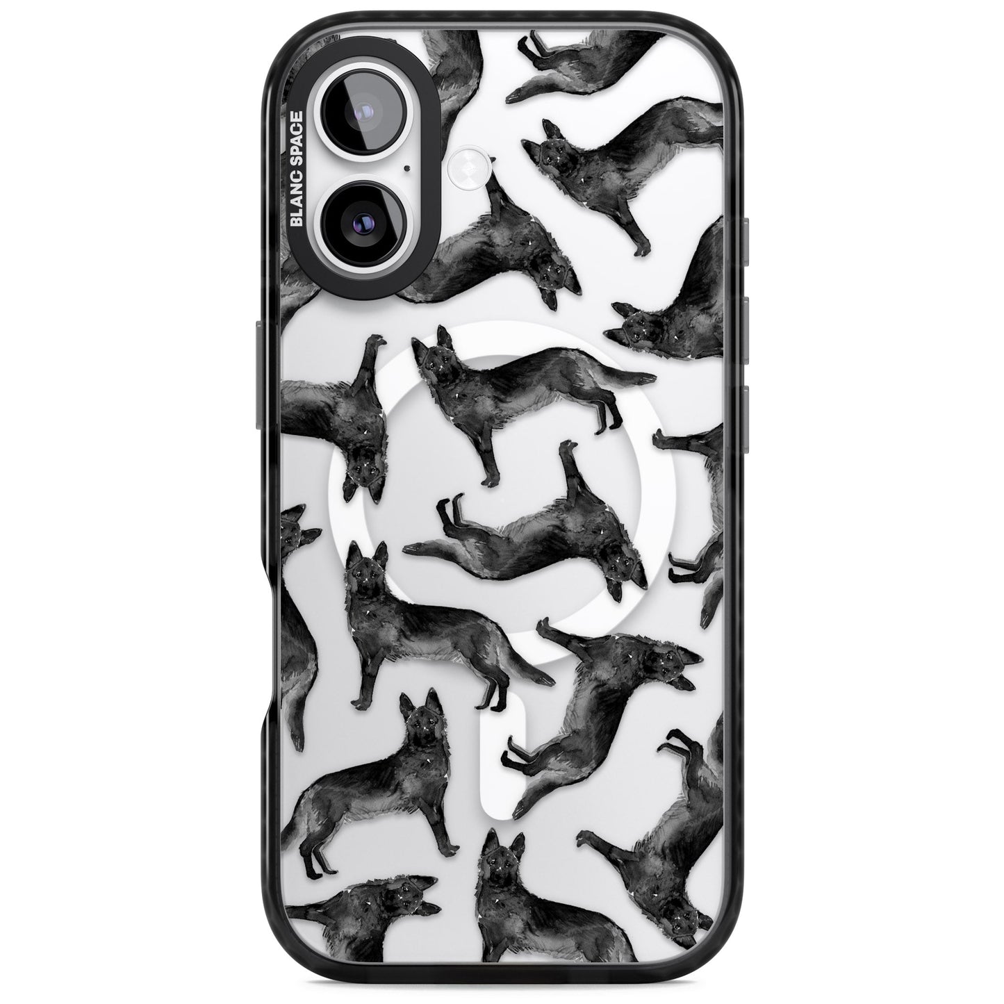German Shepherd Pattern Black