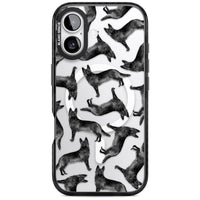 German Shepherd Pattern Black