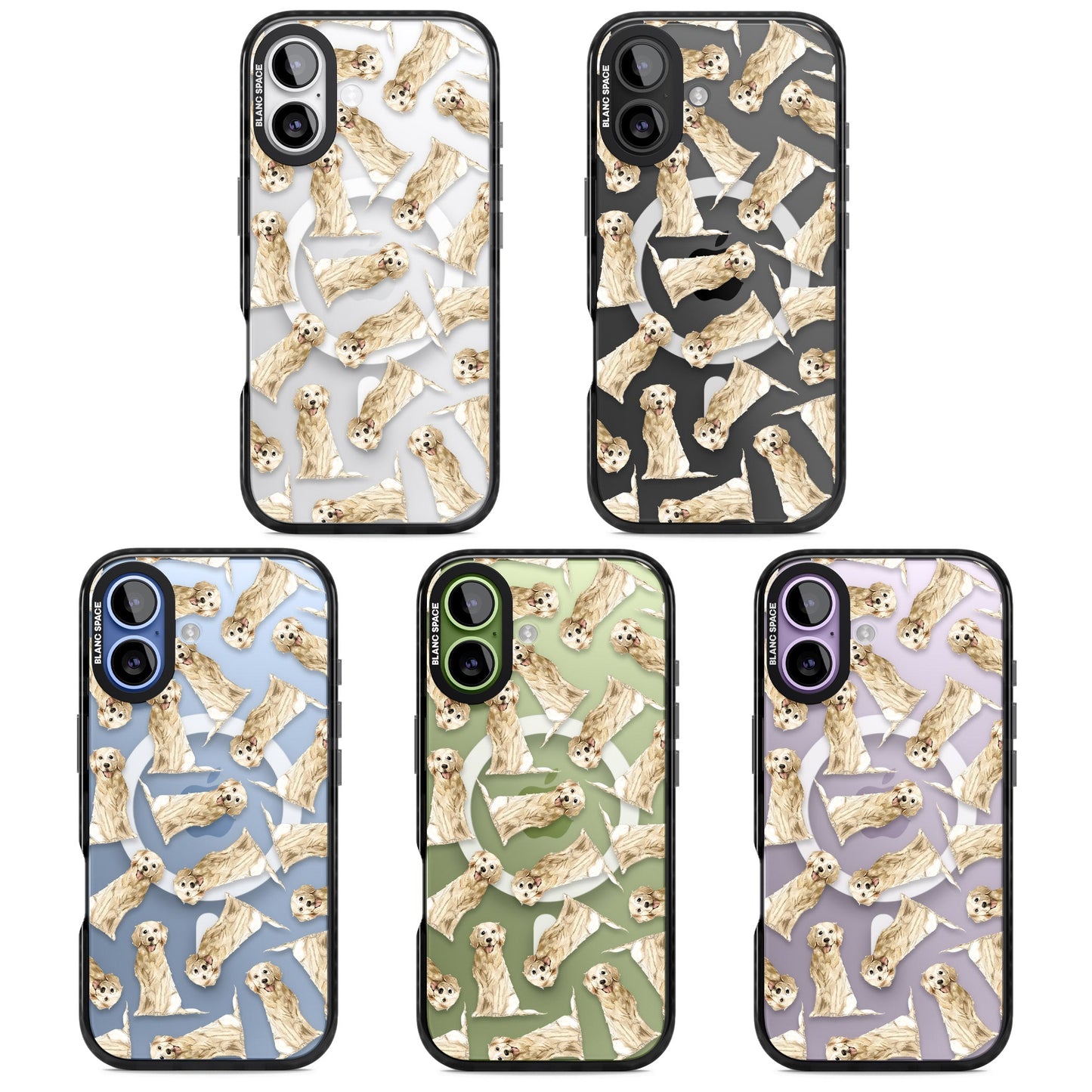 Motif aquarelle de Golden Retriever