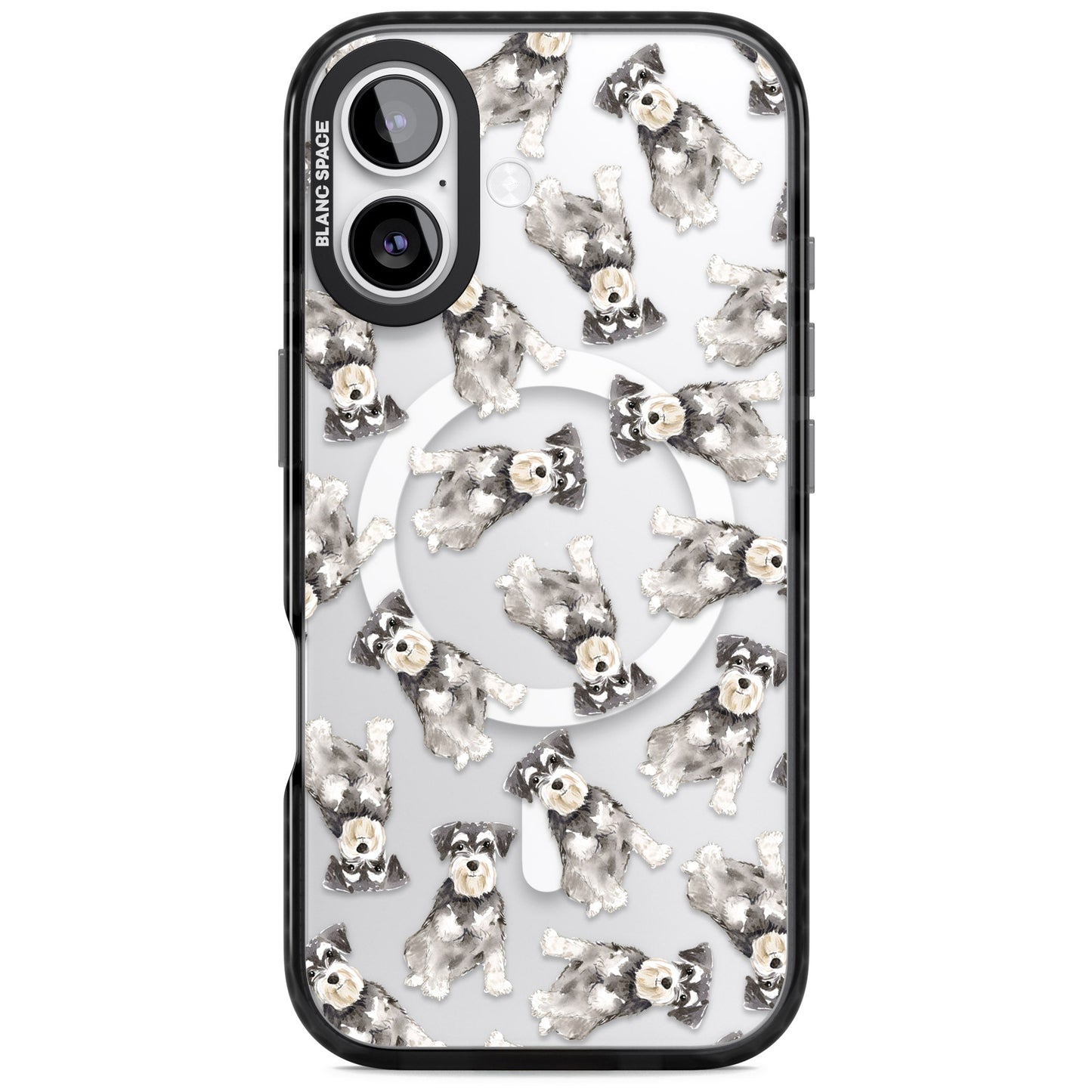 Aquarellzeichnung eines Zwergschnauzers