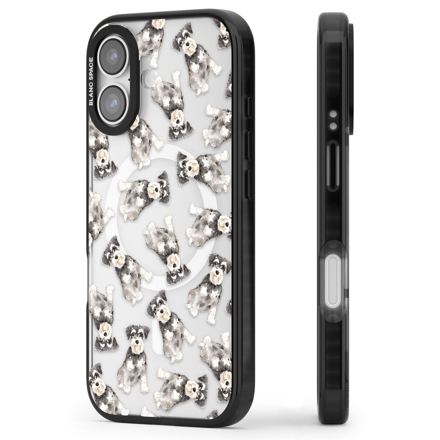 Aquarellzeichnung eines Zwergschnauzers