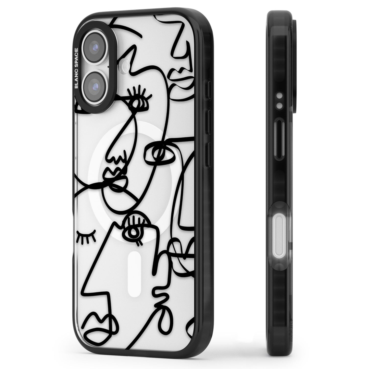 Abstract Line Art Black Clear