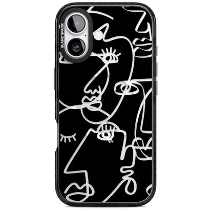 Abstract Line Art Clear Black