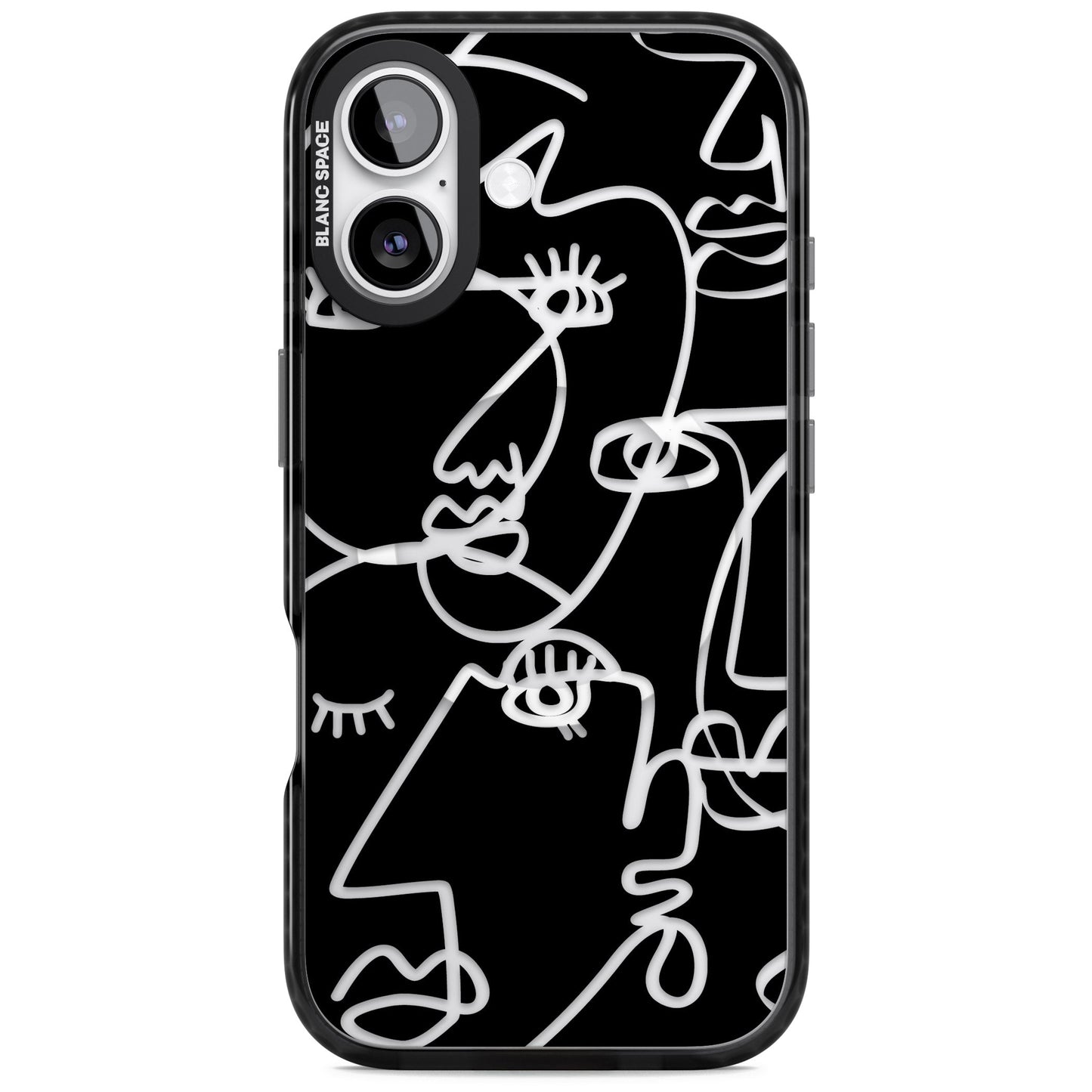 Abstract Line Art Clear Black