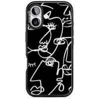 Abstract Line Art Clear Black