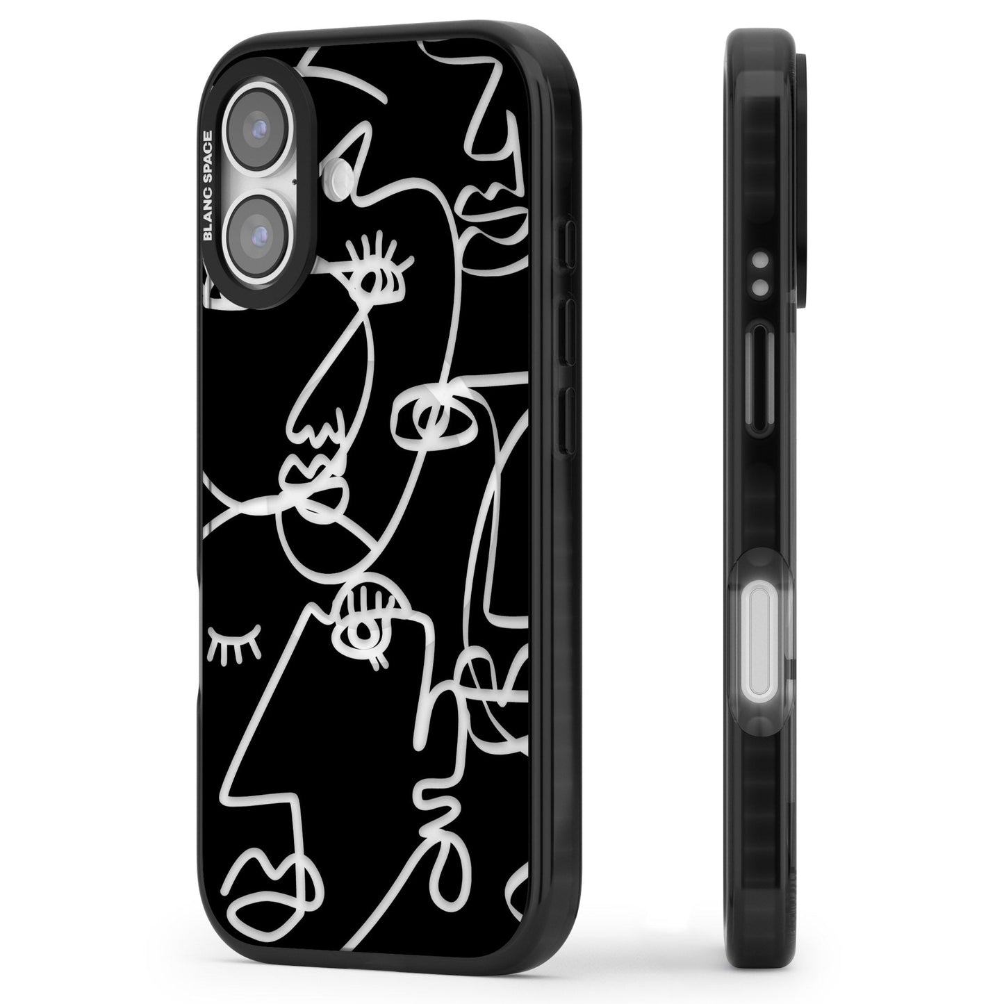 Abstract Line Art Clear Black