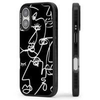 Abstract Line Art Clear Black