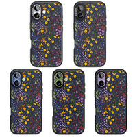 Grappe de feuilles de fleurs sauvages bleu marine