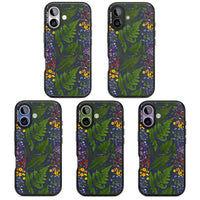 Busy Floral And Fern Design Navy