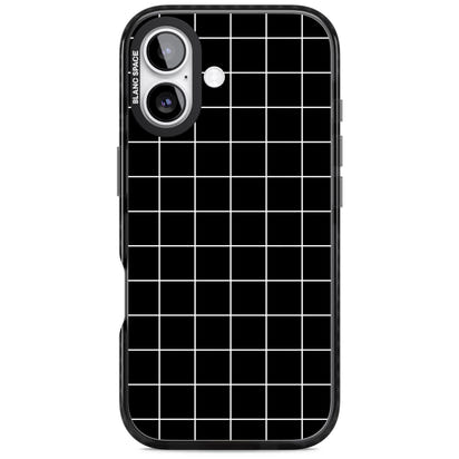 Minimalist Grid Pattern Black