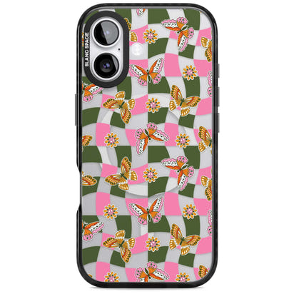 Wavy Butterfly Checked Pattern