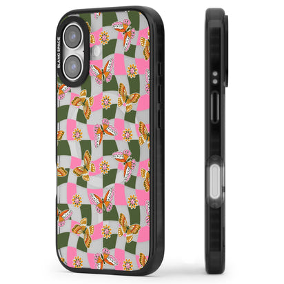 Wavy Butterfly Checked Pattern