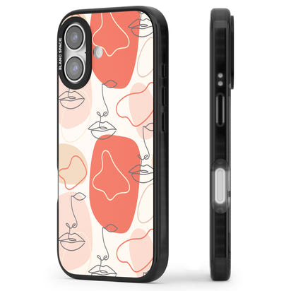 Abstract Face Line Art