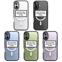 Sorry For What I Said