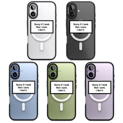 Excusez-moi si j'ai l'air de m'en soucier.