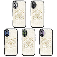 Motif du zodiaque Capricorne en or